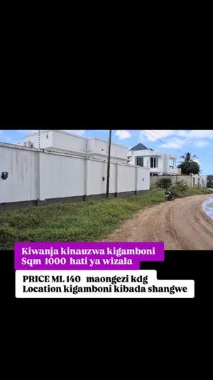 Kiwanja kinauzwa Kigamboni Kibada, Dar Es Salaam sqm 1000 Kiwanja kinauzwa Kigamboni Kibada, Dar Es Salaam sqm 1000