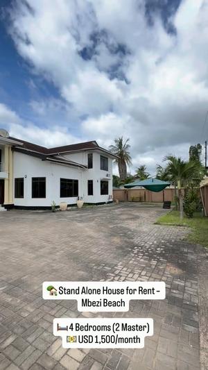 Nyumba ya vyumba vinne inapangishwa Mbezi Beach, Dar Es Salaam Nyumba ya vyumba vinne inapangishwa Mbezi Beach, Dar Es Salaam
