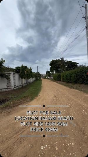 Plot for sale in Bahari Beach, Dar Es Salaam sqm 1400