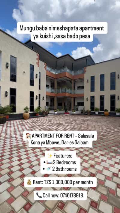 Apartment ya vyumba viwili inapangishwa Salasala, Dar Es Salaam