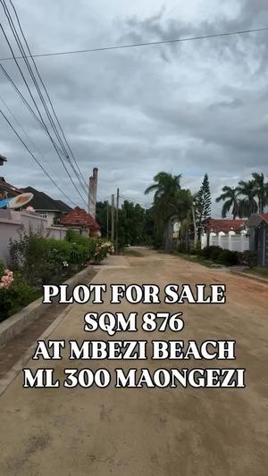 Plot for sale in Mbezi Beach, Dar Es Salaam sqm 876