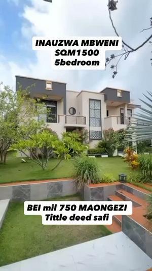 Nyumba ya vyumba vitano inauzwa Mbezi Mbweni Bunju, Dar Es Salaam (1500 sqm) Nyumba ya vyumba vitano inauzwa Mbezi Mbweni Bunju, Dar Es Salaam (1500 sqm)