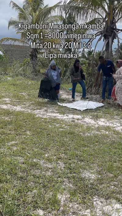 Kiwanja kinauzwa Kigamboni Mwasonga, Dar Es Salaam (400 sqm) Kiwanja kinauzwa Kigamboni Mwasonga, Dar Es Salaam (400 sqm)