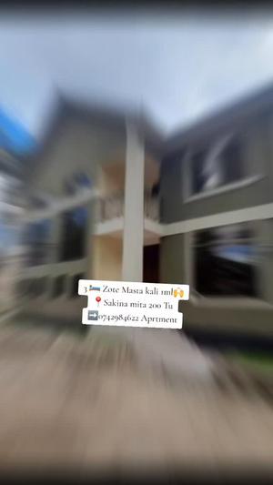 Apartment ya vyumba vitatu inapangishwa Sakina, Arusha