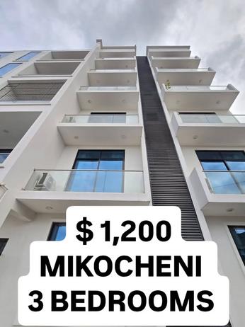 Apartment ya vyumba vitatu inapangishwa Mikocheni, Dar Es Salaam