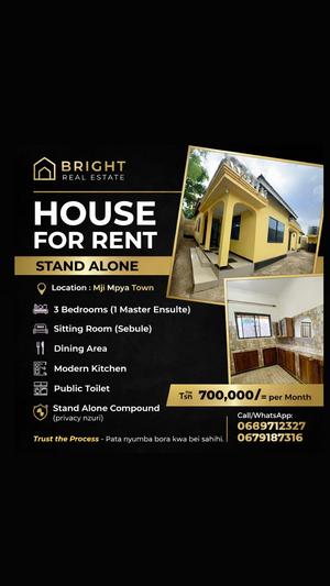 3 Bedrooms House for Rent in Mji Mpya Town, Morogoro