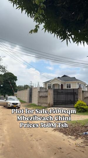 Kiwanja kinauzwa Mbezi Beach, Dar Es Salaam sqm 1400