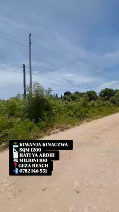 Kiwanja kinauzwa Kigamboni Geza Beach, Dar Es Salaam (1200 sqm) Kiwanja kinauzwa Kigamboni Geza Beach, Dar Es Salaam (1200 sqm)