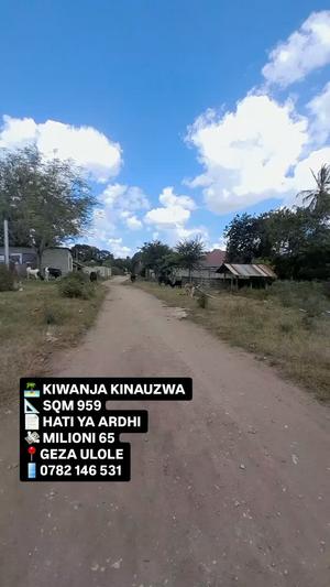 Plot for sale in Kigamboni Geza Ulole, Dar Es Salaam sqm 959 Plot for sale in Kigamboni Geza Ulole, Dar Es Salaam sqm 959