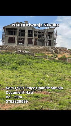 Plot for sale in Ntyuka Mlimani, Dodoma sqm 1989