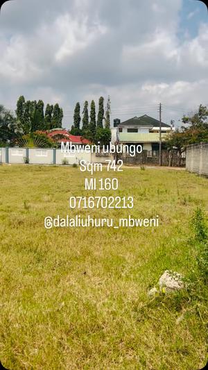 Residential Plot for Sale in Mbezi Ubungo, Dar Es Salaam (742 sqm) Residential Plot for Sale in Mbezi Ubungo, Dar Es Salaam (742 sqm)