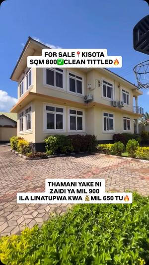 Nyumba ya vyumba vitano inauzwa Kigamboni Kisota, Dar Es Salaam Nyumba ya vyumba vitano inauzwa Kigamboni Kisota, Dar Es Salaam