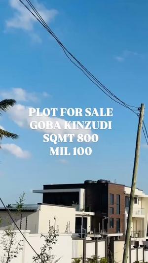 Kiwanja kinauzwa Goba Kinzudi Maghorofani, Dar Es Salaam (800 sqm) Kiwanja kinauzwa Goba Kinzudi Maghorofani, Dar Es Salaam (800 sqm)