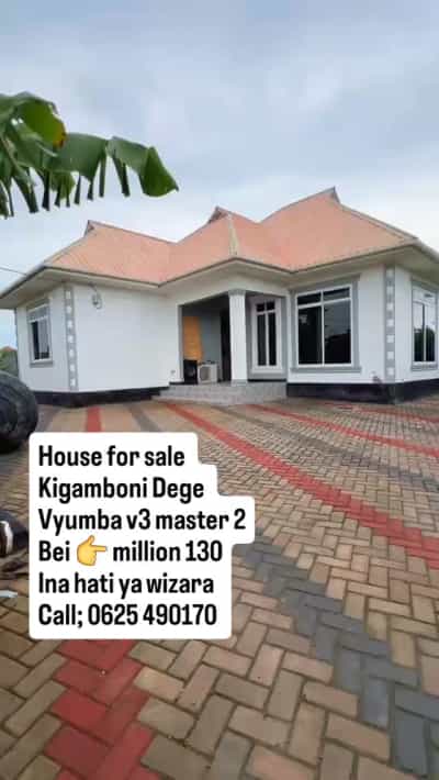 Nyumba ya vyumba vitatu inauzwa Kigamboni Dege, Dar Es Salaam (600 sqm)