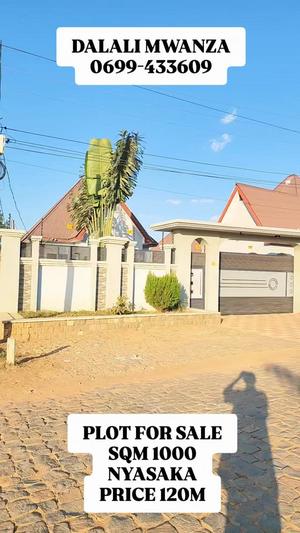 Residential Plot for Sale in Nyasaka, Mwanza (1000 sqm) Residential Plot for Sale in Nyasaka, Mwanza (1000 sqm)