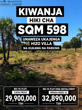 Viwanja vinauzwa Kimbiji, Dar Es Salaam (598 sqm)