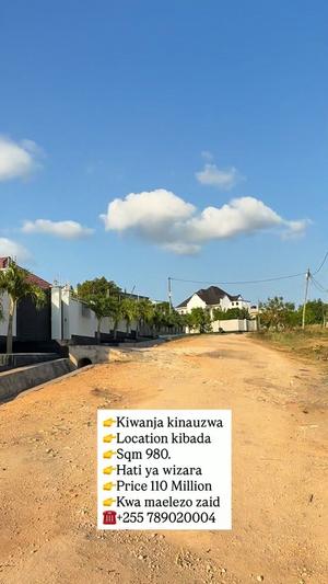 Kiwanja kinauzwa Kibada, Dar Es Salaam (980 sqm) Kiwanja kinauzwa Kibada, Dar Es Salaam (980 sqm)