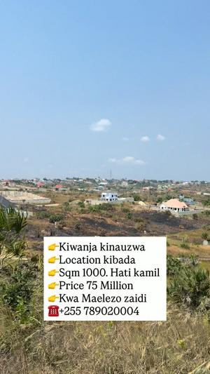 Kiwanja kinauzwa Kibada, Dar Es Salaam sqm 1000