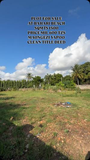 Plot for sale in Bahari Beach, Dar Es Salaam sqm 1500