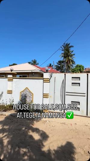 Nyumba ya vyumba vitatu inauzwa Tegeta Namanga, Dar Es Salaam (500 sqm)