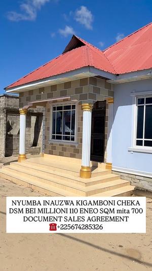 Nyumba inauzwa Kigamboni Cheka, Dar Es Salaam (700 sqm)