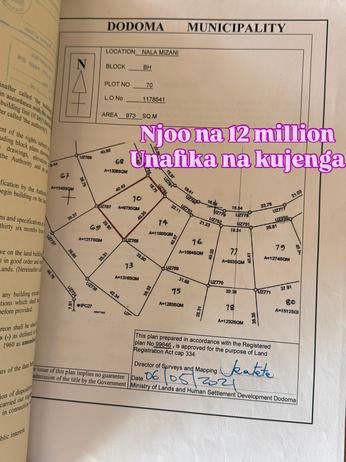 Residential Plot for Sale in Dodoma Mjini (1000 sqm)