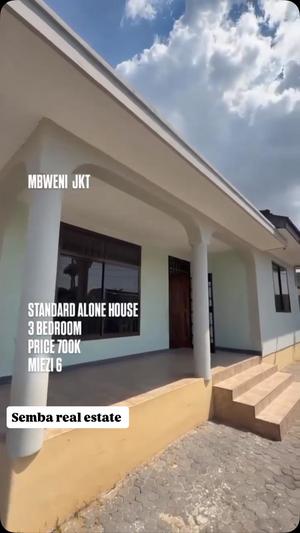 Nyumba ya vyumba vitatu inapangishwa Mbweni Jkt, Dar Es Salaam Nyumba ya vyumba vitatu inapangishwa Mbweni Jkt, Dar Es Salaam