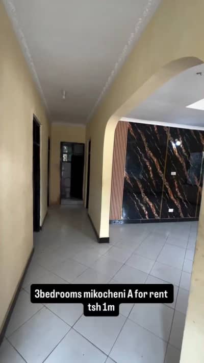 Nyumba/Apartment ya vyumba vitatu inapangishwa Mikocheni, Dar Es Salaam