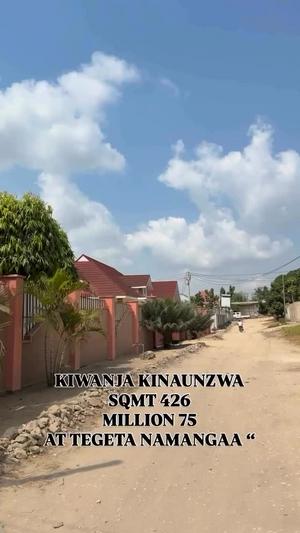 Kiwanja kinauzwa Tegeta Namanga, Dar Es Salaam sqm 426