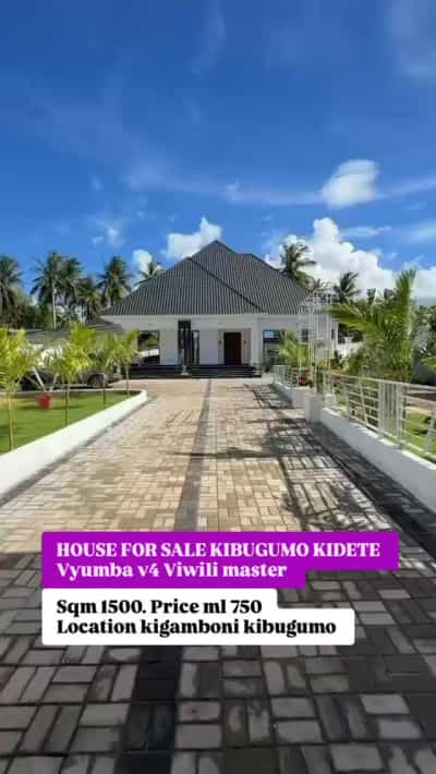 Nyumba ya vyumba vinne inauzwa Kigamboni Kibugumo, Dar Es Salaam (1500 sqm) Nyumba ya vyumba vinne inauzwa Kigamboni Kibugumo, Dar Es Salaam (1500 sqm)