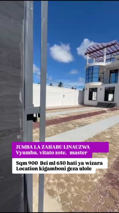 Nyumba ya vyumba vitano inauzwa Kigamboni Geza, Dar Es Salaam (900 sqm)