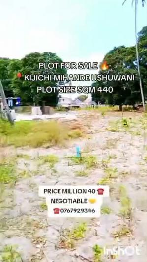 Kiwanja kinauzwa Kijichi Mihande Ushwani, Dar Es Salaam (440 sqm) Kiwanja kinauzwa Kijichi Mihande Ushwani, Dar Es Salaam (440 sqm)