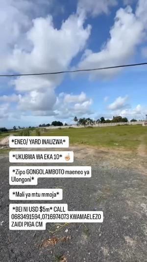 Commercial Plot for Sale in Ulongoni, Dar Es Salaam (10 acre)