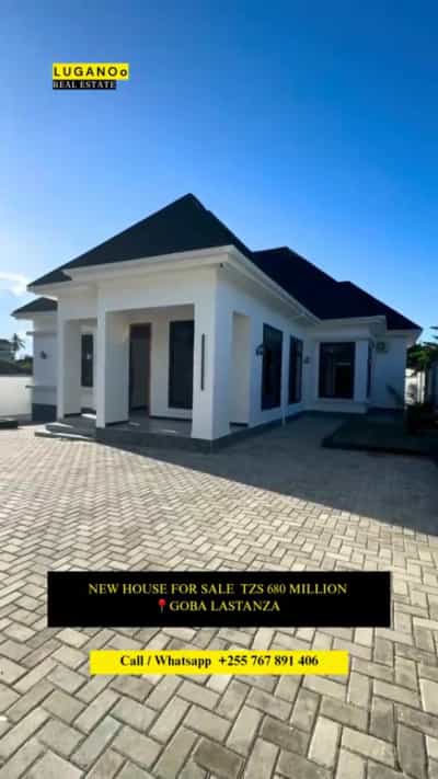 Nyumba ya vyumba vinne inauzwa GOBA Njia ya Mbezi Beach. LASTANZA, Dar Es Salaam (850 sqm)