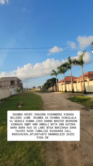 Nyumba ya vyumba vinne inauzwa Kigamboni Kibada, Dar Es Salaam (600 sqm)