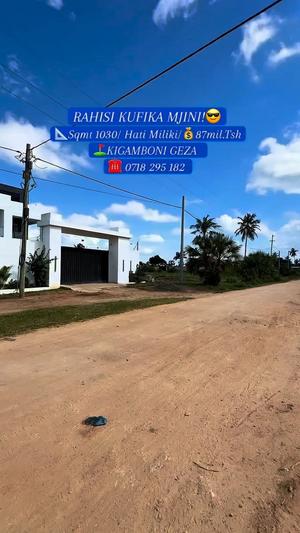 Kiwanja kinauzwa Kigamboni Geza, Dar Es Salaam sqm 1030