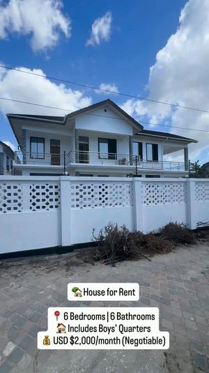 6 Bedrooms House for Rent in Mbezi Beach, Dar Es Salaam