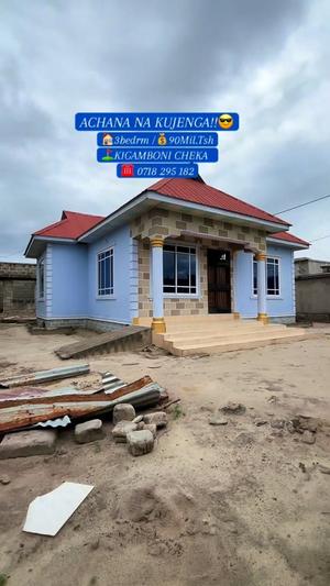 Nyumba ya vyumba vitatu inauzwa Kigamboni Cheka, Dar Es Salaam (700 sqm)