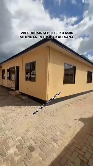 Nyumba ya vyumba viwili inapangishwa Mtongani, Pwani