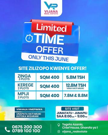 Plots for sale in Zinga, Pwani sqm 400 Plots for sale in Zinga, Pwani sqm 400