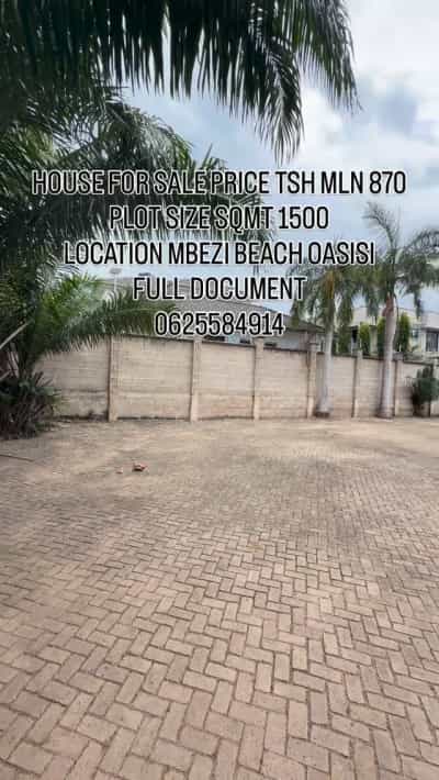 Nyumba inauzwa MBEZI BEACH OASISI, Dar Es Salaam (1500 sqm)