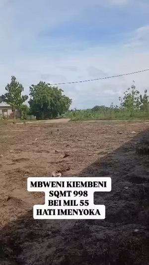 Residential Plot for Sale in Mbezi Kiembezi, Dar Es Salaam (998 sqm) Residential Plot for Sale in Mbezi Kiembezi, Dar Es Salaam (998 sqm)