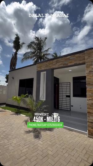 Nyumba ya vyumba viwili inapangishwa Mbweni JKT, Dar Es Salaam