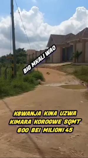 Kiwanja kinauzwa Kimara Korogwe, Dar Es Salaam (600 sqm) Kiwanja kinauzwa Kimara Korogwe, Dar Es Salaam (600 sqm)