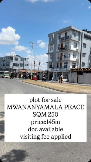 Kiwanja kinauzwa Mwananyamala Peace, Dar Es Salaam (250 sqm) Kiwanja kinauzwa Mwananyamala Peace, Dar Es Salaam (250 sqm)