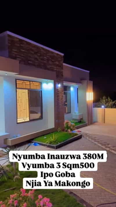 Nyumba ya vyumba vitatu inauzwa Goba Njia Ya Makongo, Dar Es Salaam (500 sqm)