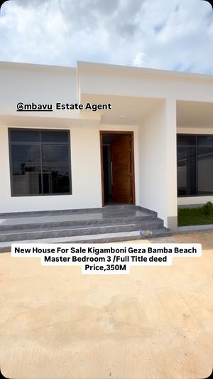 3 Bedrooms House for Sale in Kigamboni Geza Ulole, Bamba Beach, Dar Es Salaam (700 sqm)