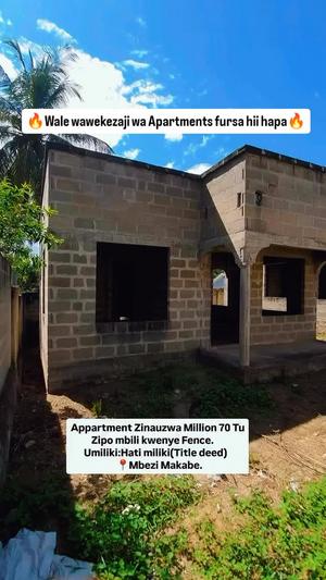 2 Bedrooms Apartment for Sale in Mbezi Makabe, Dar Es Salaam (400 sqm) 2 Bedrooms Apartment for Sale in Mbezi Makabe, Dar Es Salaam (400 sqm)