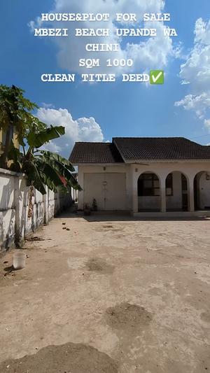 Residential Plot for Sale in Mbezi Beach Upande Wa Chini, Dar Es Salaam (1000 sqm)