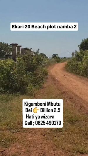 Kiwanja kinauzwa Kigamboni Mbutu Mkwajuni, Dar Es Salaam acre 20